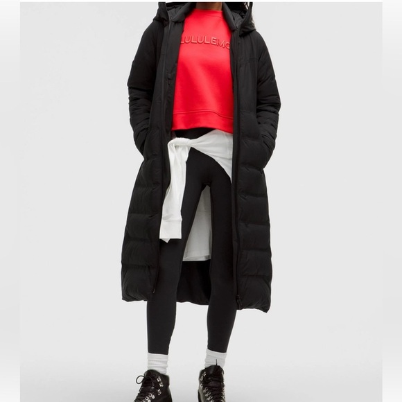 LULULEMON Black Long Puffer Coat - Picture 1 of 11